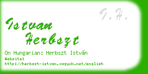 istvan herbszt business card
